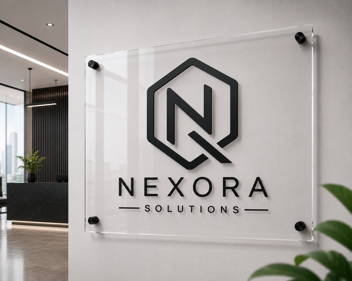 Shop custom 1/4" acrylic signs for lobbies, offices, wayfinding, room identification, branding, and professional interior displays.
