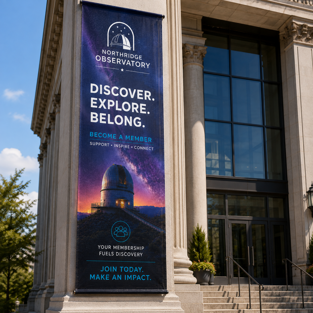 Shop custom 8 oz mesh banners with hems, grommets, and webbing options for fences, building wraps, construction sites, events, outdoor promotions, and windy locations.