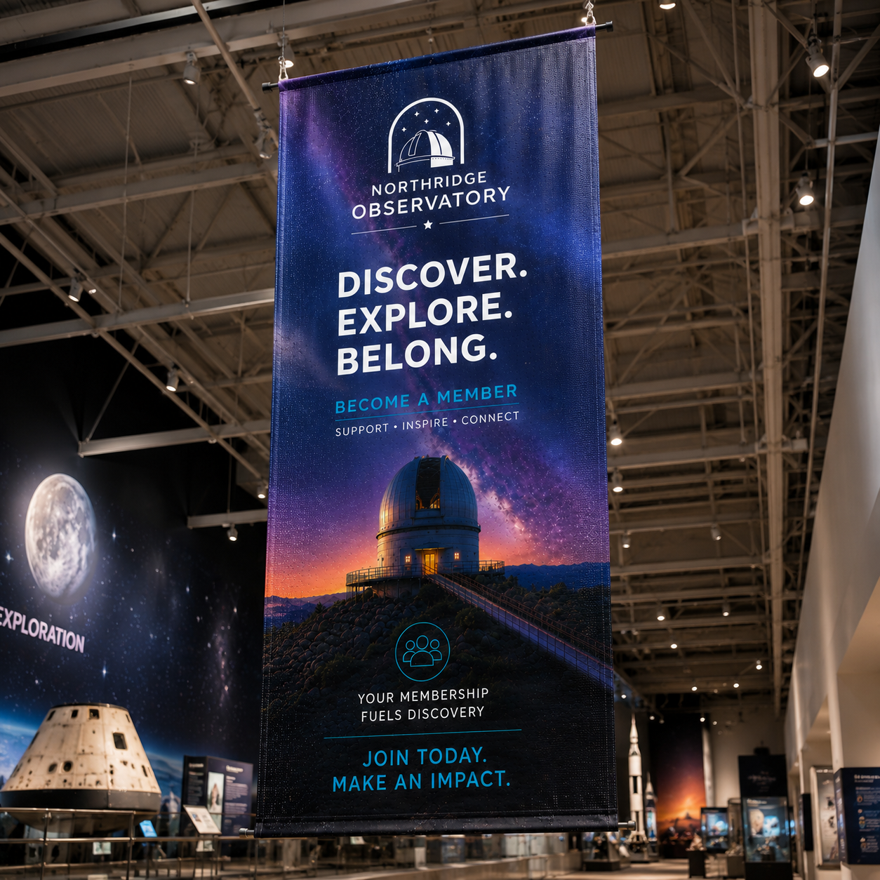 Shop custom 13 oz vinyl banners with single- or double-sided printing, hems, grommets, and reinforcement for events, promotions, storefronts, fences, buildings, and displays.